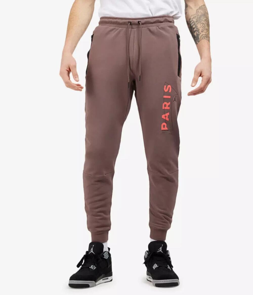 Jordan Paris Saint-Germain Fleece Pants Nike Sweatpants DM3094-291 Maroon Active